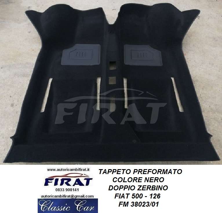 TAPPETO PREFORMATO FIAT 500 - 126 NERO